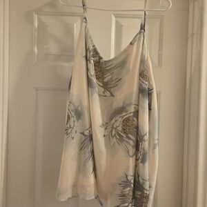 Torrid Cream and Gray Floral Camisole